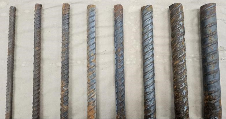 compares a rebar sizes #4 through #11